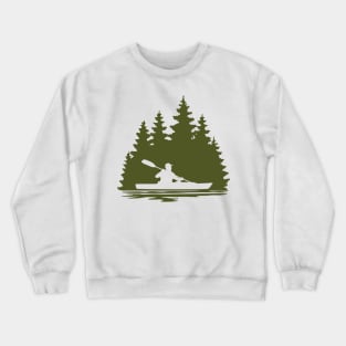 Man Kayaking Scene Crewneck Sweatshirt